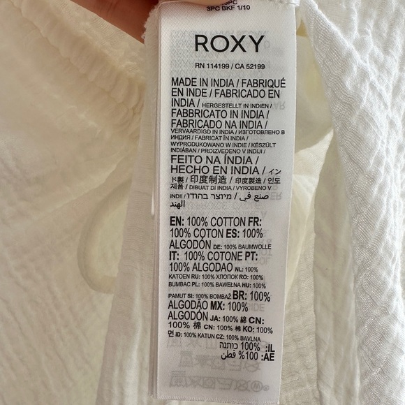 Roxy Summer Limonade White Shirt Dress for Women, Beach Coverup, Medium, NWT - Picture 12 of 16